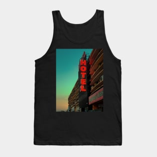 Neo Neon Sign Hotel ( Cyberpunk Cinematic Edit ) Tank Top